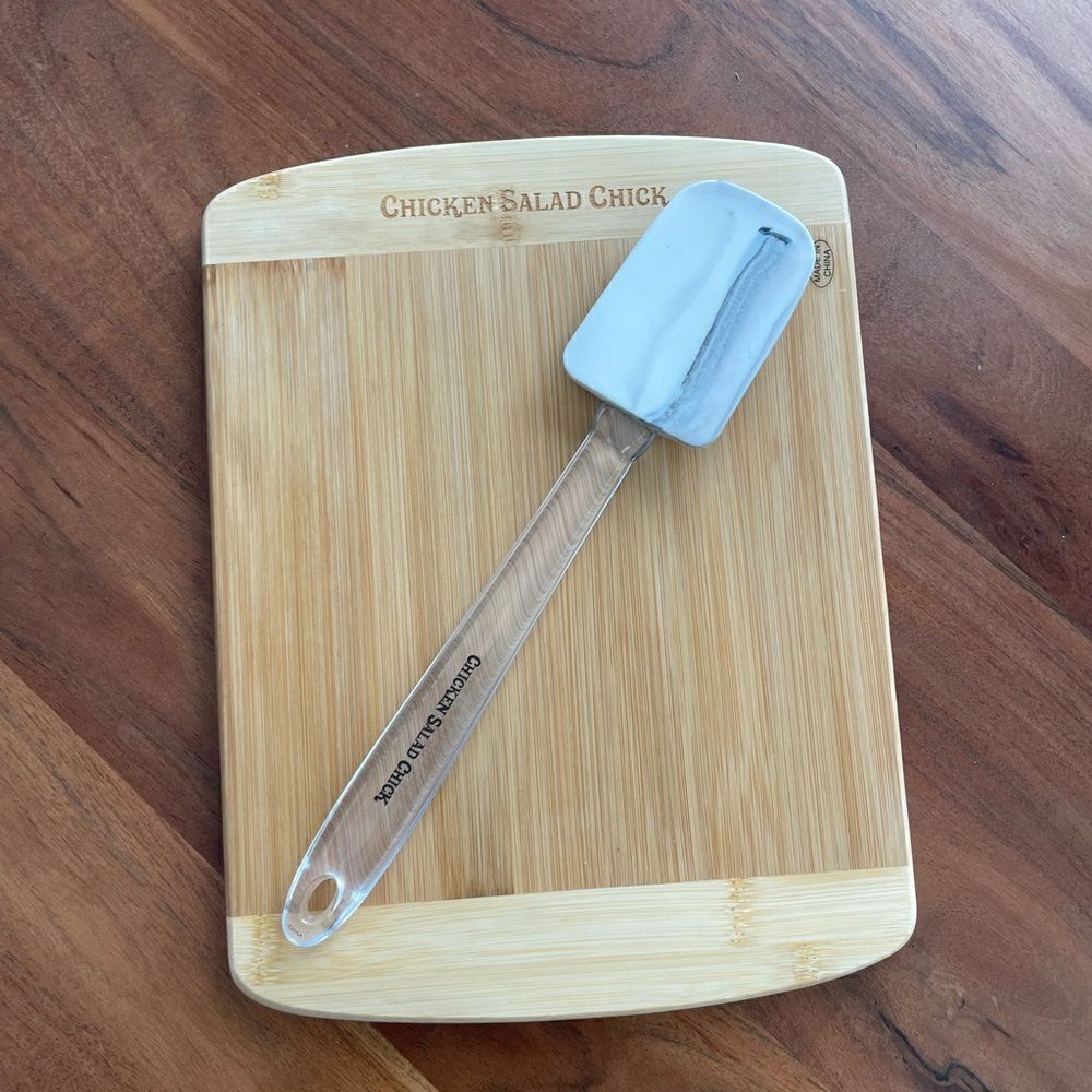 NWOT Chicken Salad Chick Cutting Board and Spatula- never used